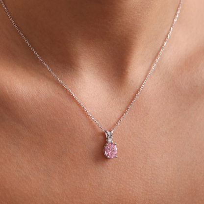 Family Birthstone Necklace as Christmas Gift, Diamond Cut, Single Zircone Stone