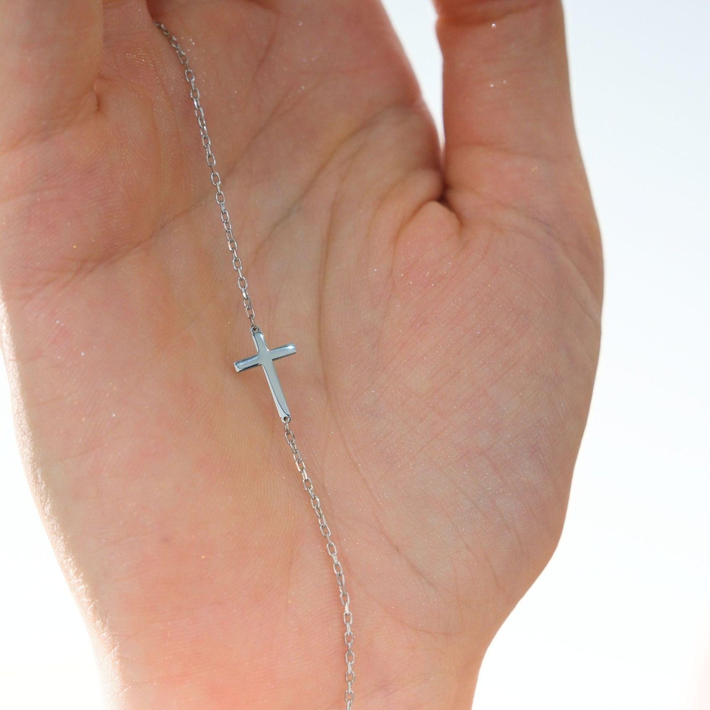 14K Gold Plated Cross Necklace, Christmas Gift for Mother, Gift for Her