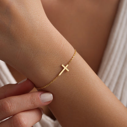 Cross Bracelets for Women, Sterling Silver Jewel Christmas Gifts