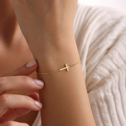 Cross Bracelets for Women, Sterling Silver Jewel Christmas Gifts