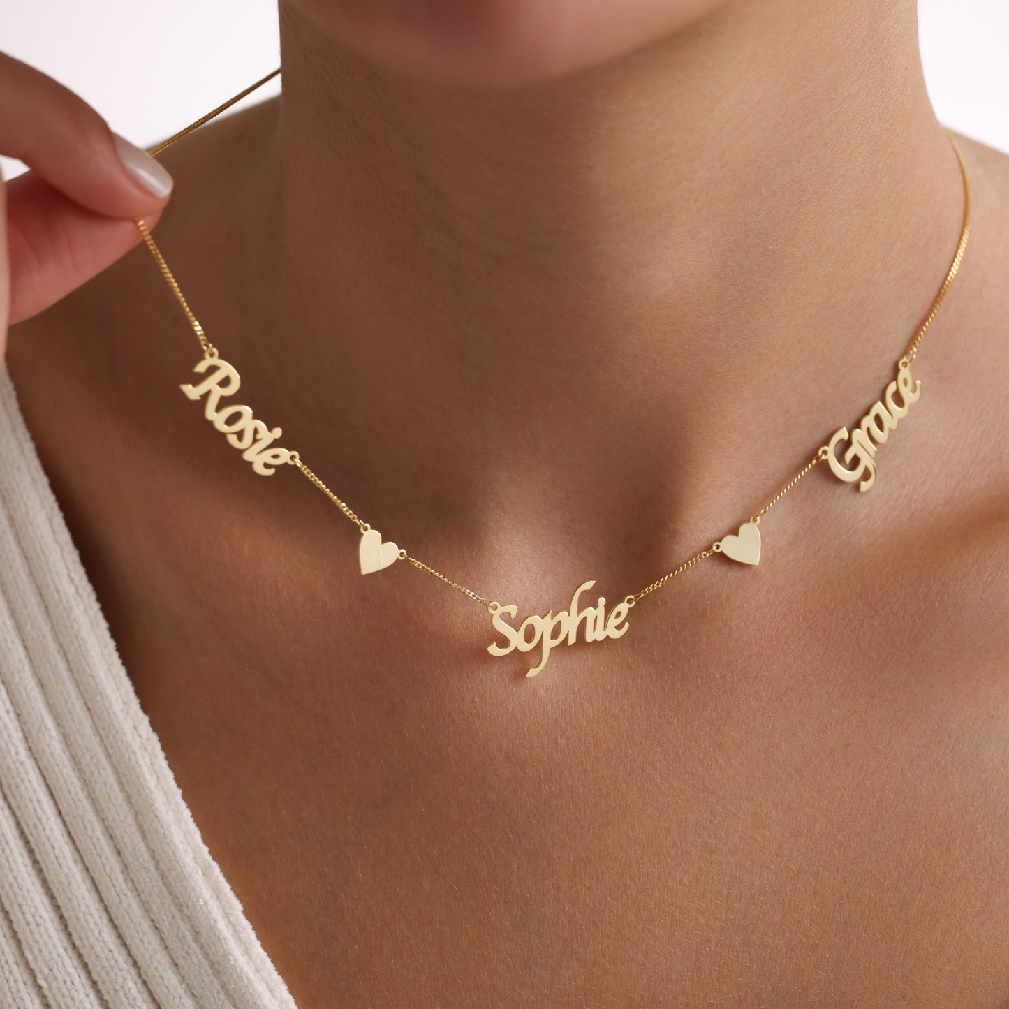 Multiple Name Necklace, Dainty Christmas Gift, Memorable Mother Gift