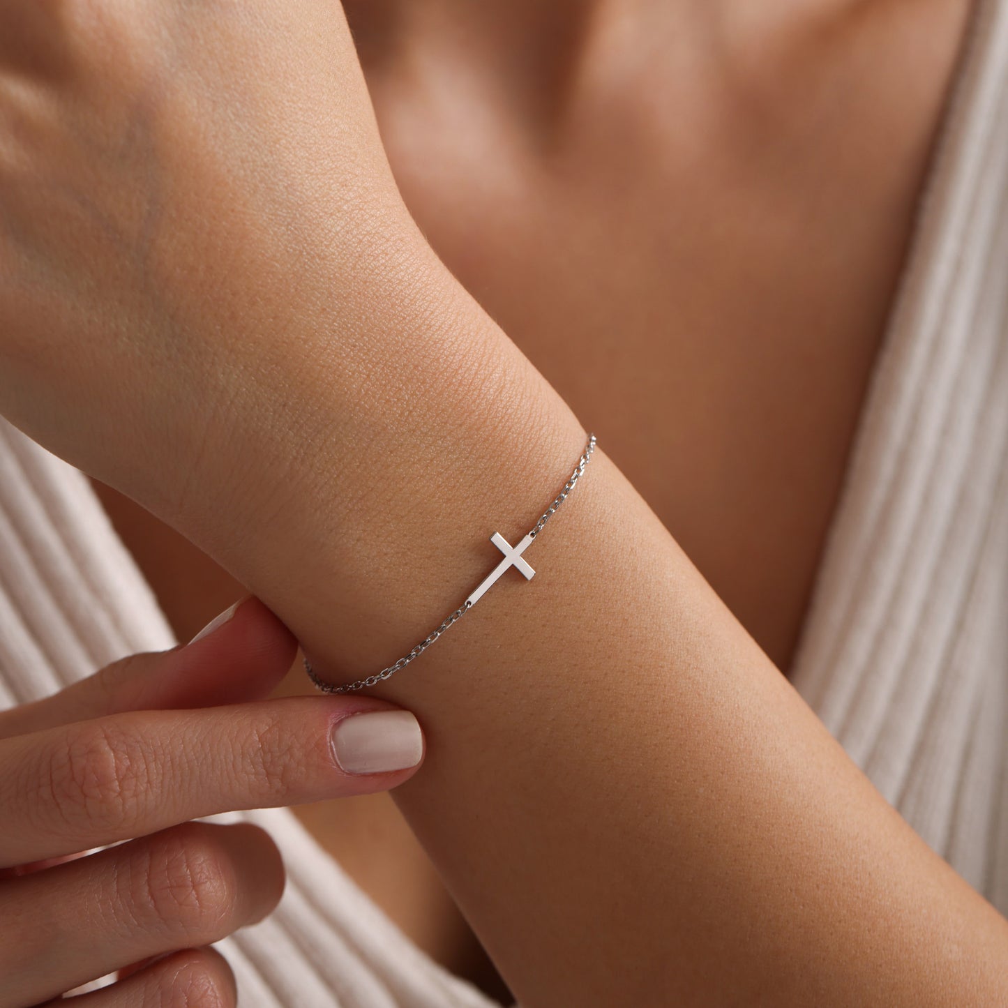 Cross Bracelets for Women, Sterling Silver Jewel Christmas Gifts