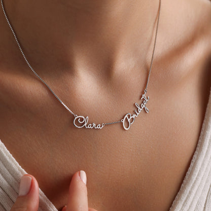 Multiple Name Necklace, Dainty Christmas Gift, Memorable Mother Gift