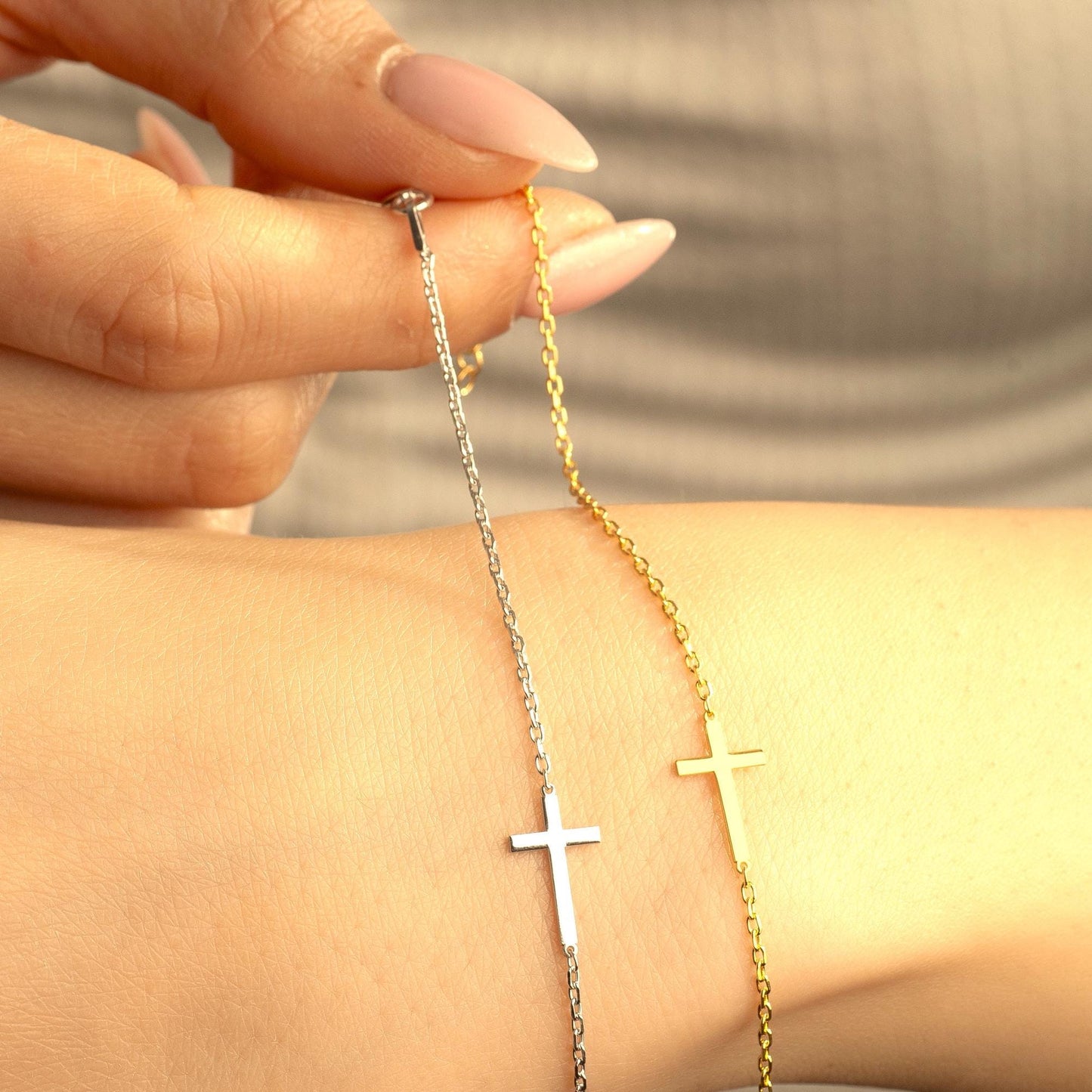 Cross Bracelets, Christmas Gifts, Bridesmaids Matching Accessory, Welcoming Baby Gifts