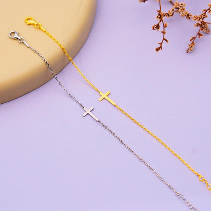 14K Gold Plated Cross Necklace, Christmas Gift for Mother, Gift for Her