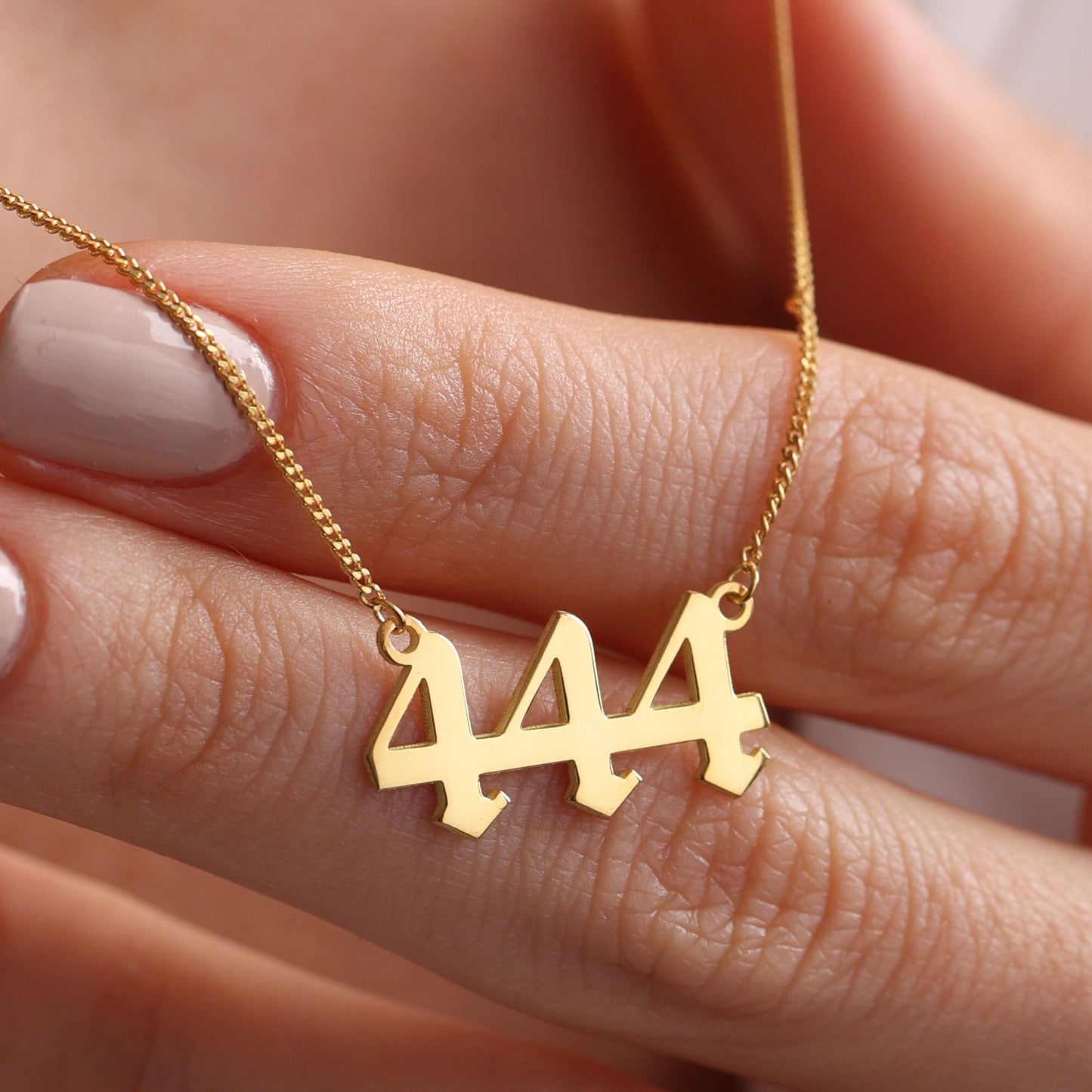 Angel Lucky Number and Initial Necklace