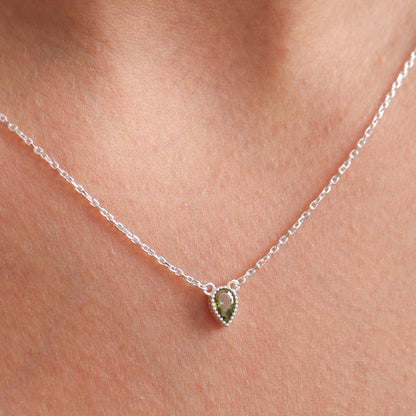 Family Birthstone Necklace with Drop Charm, Christmas Gift to Family Members