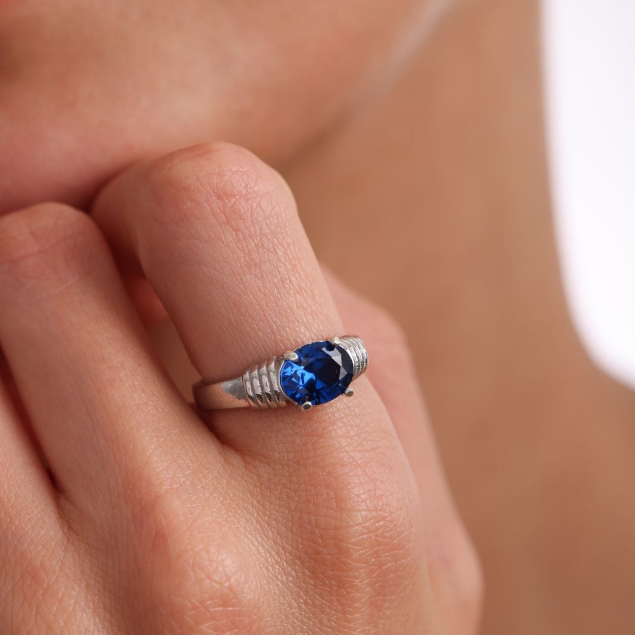 Birthstone Ring for Women, 100% Sterling Silver Ring and Zircone Stone