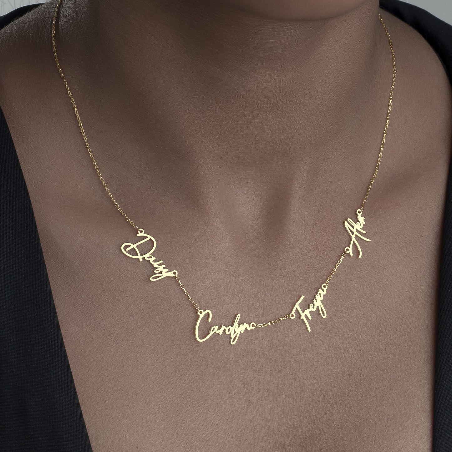 Multiple Name Necklace as Mother Gift, Family Christmas Gift