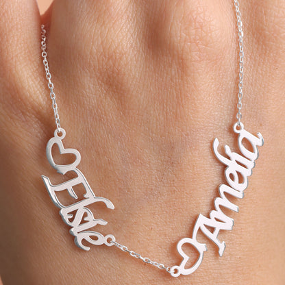 Name Necklace with Heart, Sweet Way of Expressing Your Love